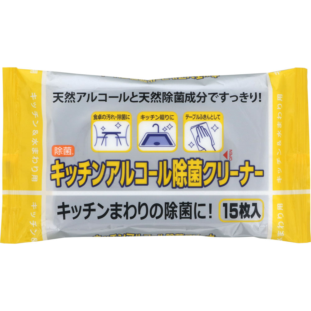 ＮＩＤ キッチンアルコール除菌クリーナー 15枚