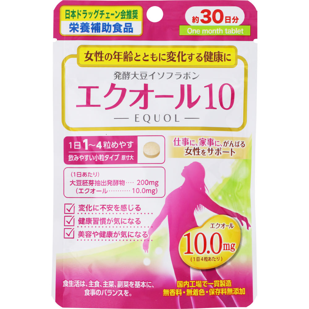 ＮＩＤ 発酵大豆イソフラボン エクオール１０ 30g（250mg×120粒）