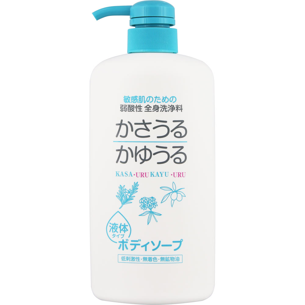 かさうるかゆうる 弱酸性ボディソープ 本体 600mL