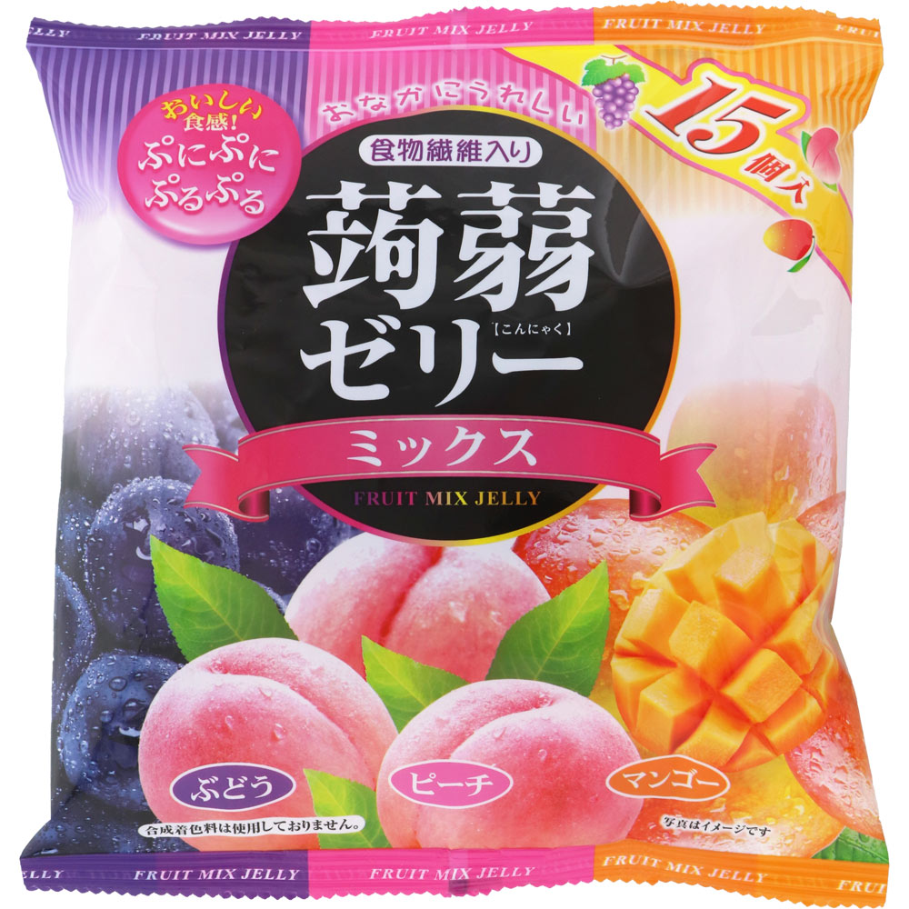 ＮＩＤ 蒟蒻ゼリーミックス（ぶどう・ピーチ・マンゴー） 15個