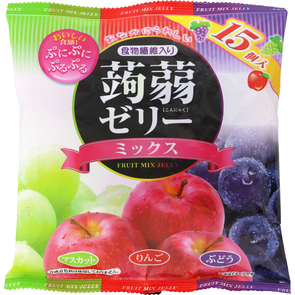 ＮＩＤ 蒟蒻ゼリーミックス（マスカット・りんご・ぶどう） 15個