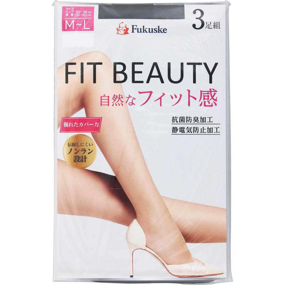 福助 ＦＩＴ ＢＥＡＵＴＹ ストッキング ＭＬ 3足