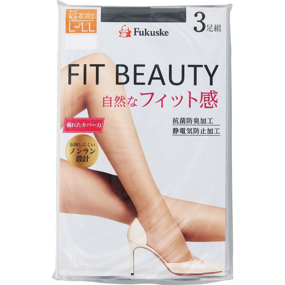 福助 ＦＩＴ ＢＥＡＵＴＹ ストッキングＬ２Ｌ 3足