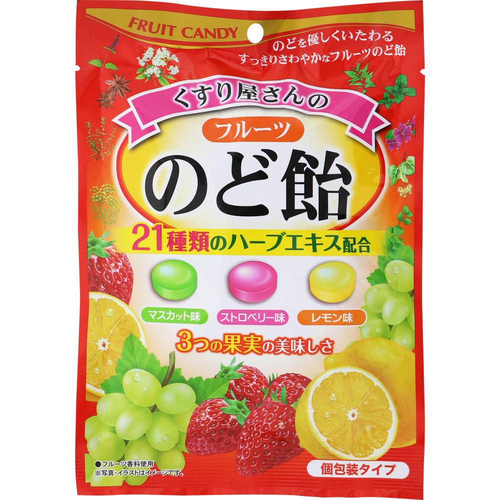ＮＩＤ くすり屋さんのフルーツのど飴 80g