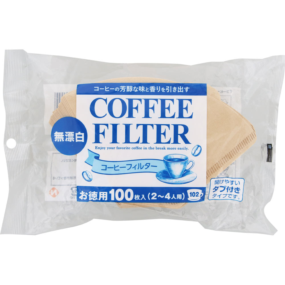 ＮＩＤ キー コーヒーフィルター無漂白 お徳用 100枚