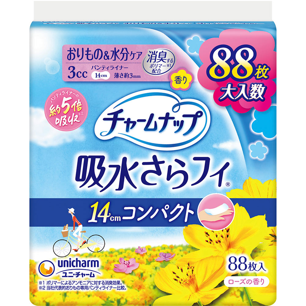 ＮＩＤ チャームナップ吸水さらフィパンティライナーコンパクト香り 88枚