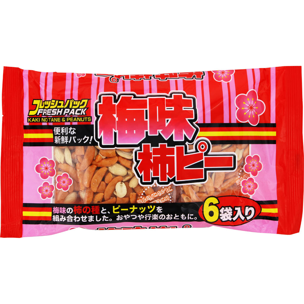 ＮＩＤ 柿ピー梅味 156g・6袋