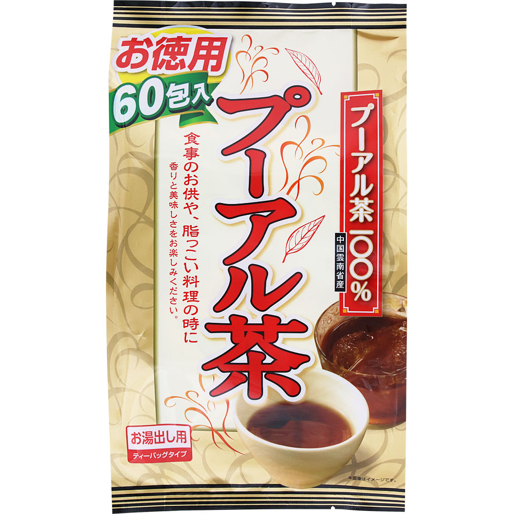 ＮＩＤ プーアル茶お徳用 180g（3g×60包）