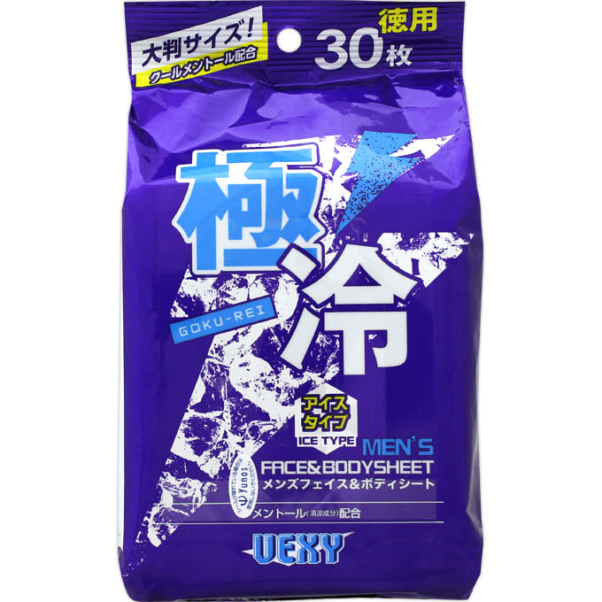 ＶＥＸＹ極冷メンズフェイス＆ボディシート（大判） 30枚（299mL）